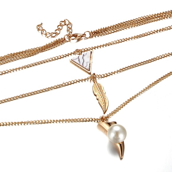 NEW Boho Triple Layer Necklace - Picture 6 of 7